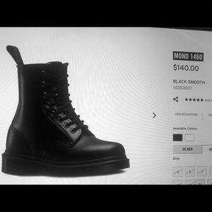 Dr. Marten Mono 1460 EUC NO SCUFFS Sz11 men